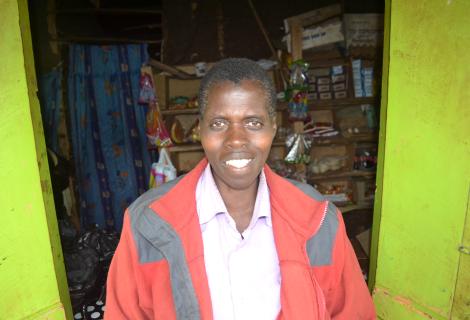 Rose infront of her shop in Bukwo District, Uganda