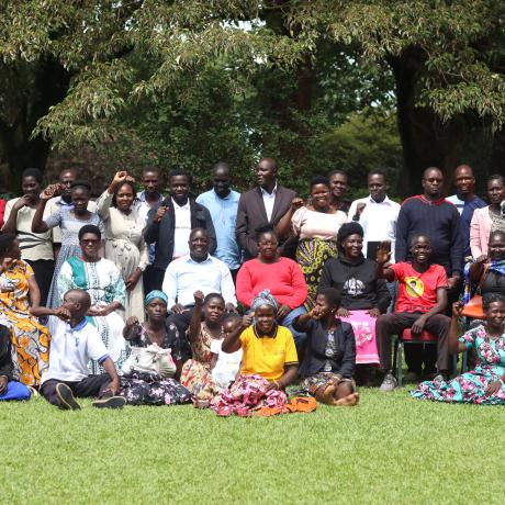 Different stakeholders pose for a group photo after the launch of the African Women Voices for Peace