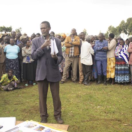One of the residents in Kween explains their land challenges