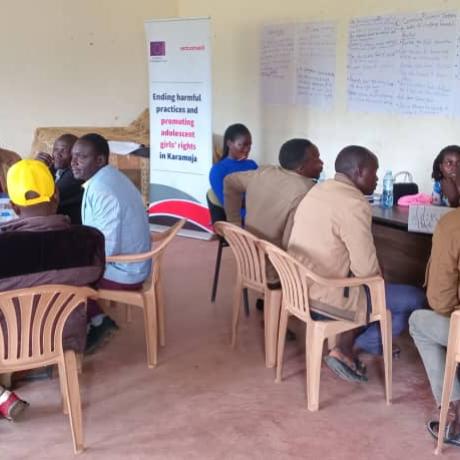 Community leaders from Karamoja meet to discuss strategies of combating harmful practices