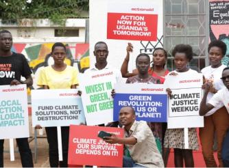 A group of young people pose for a photo at the Global Platform in Apac